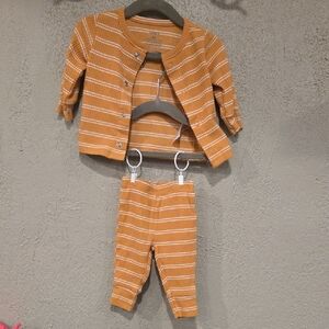 Carter's Orange and White Baby Set